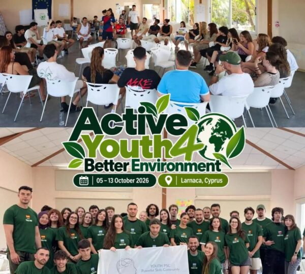 “Active Youth 4 Better Environment” Youth exhange 05-13 October 2026 Pervolia Larnaca Cyprus